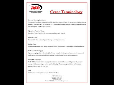 Overhead Crane Terminology