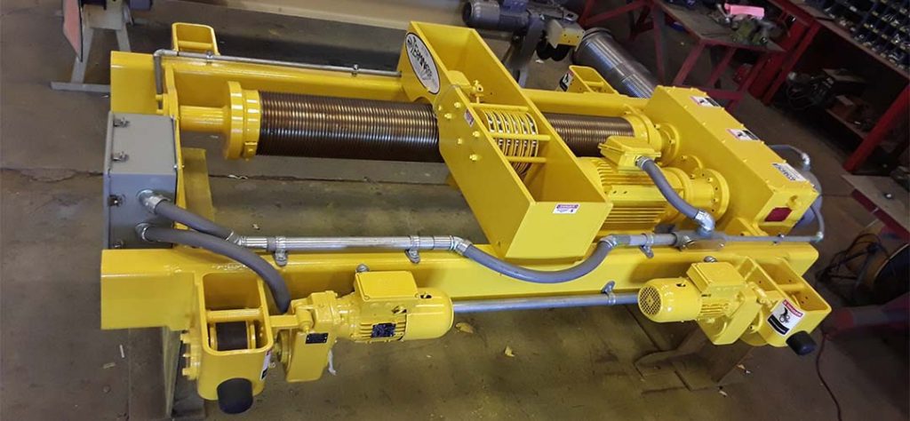 Wire rope hoist. Ace World Companies low headroom terminator Wire rope hoist. Ace World Companies low headroom terminator