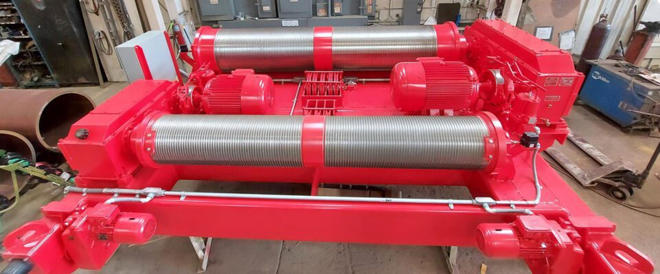 Built-up Red Wire Rope Hoist